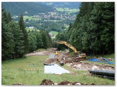 Bau einer Beschneiungsanlage
